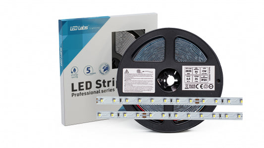 LED Streifen PRO 3Y 24V 320 LED 2835 SMD 6.5W, Warmweiß 130lm/W