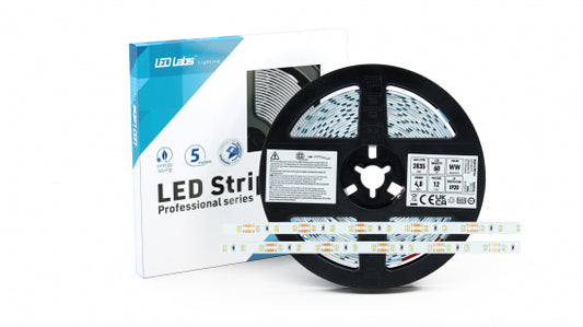 LED Streifen PRO 3Y 12V 300 LED 2835 SMD 4.8W WW RA90