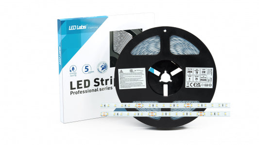 LED Streifen PRO 3Y 24V 350 LED 2835 SMD 6W CW RA90 HS