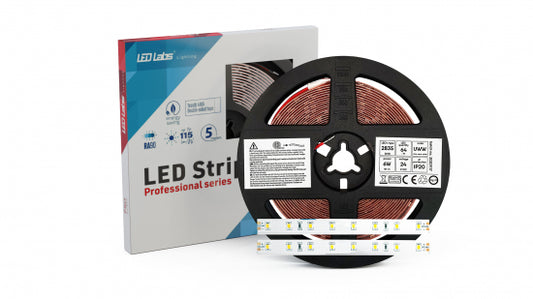 LED Streifen PRO 5Y 24V 320 LED 2835 SMD 6W 6500K RA90